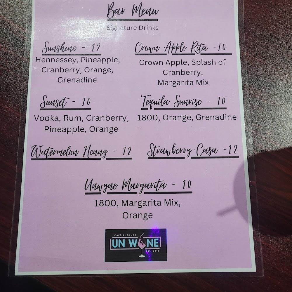 UnWyne Cafe Menu image 1